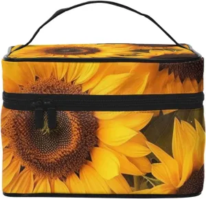 Toiletry Bag for Women Men Dopp Kit Travel Makeup Bag Make Up Organizers Cosmetic Bag Sunflowers Hanging Toiletry Bag Shaving Bag with Large Capacity for Travel