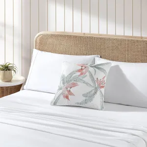 Tommy Bahama Throw Pillow Soft Cotton with Zipper Closure, Tropical Design, Ideal for Bed or Couch, 20" x 20", Acapulco Palms Green
