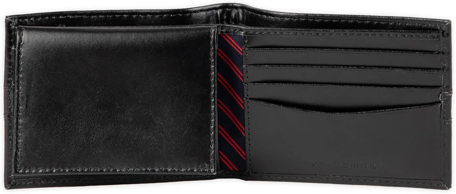 Tommy Hilfiger Men's Classic Bifold Wallet with ID Window and Multiple Card Slots