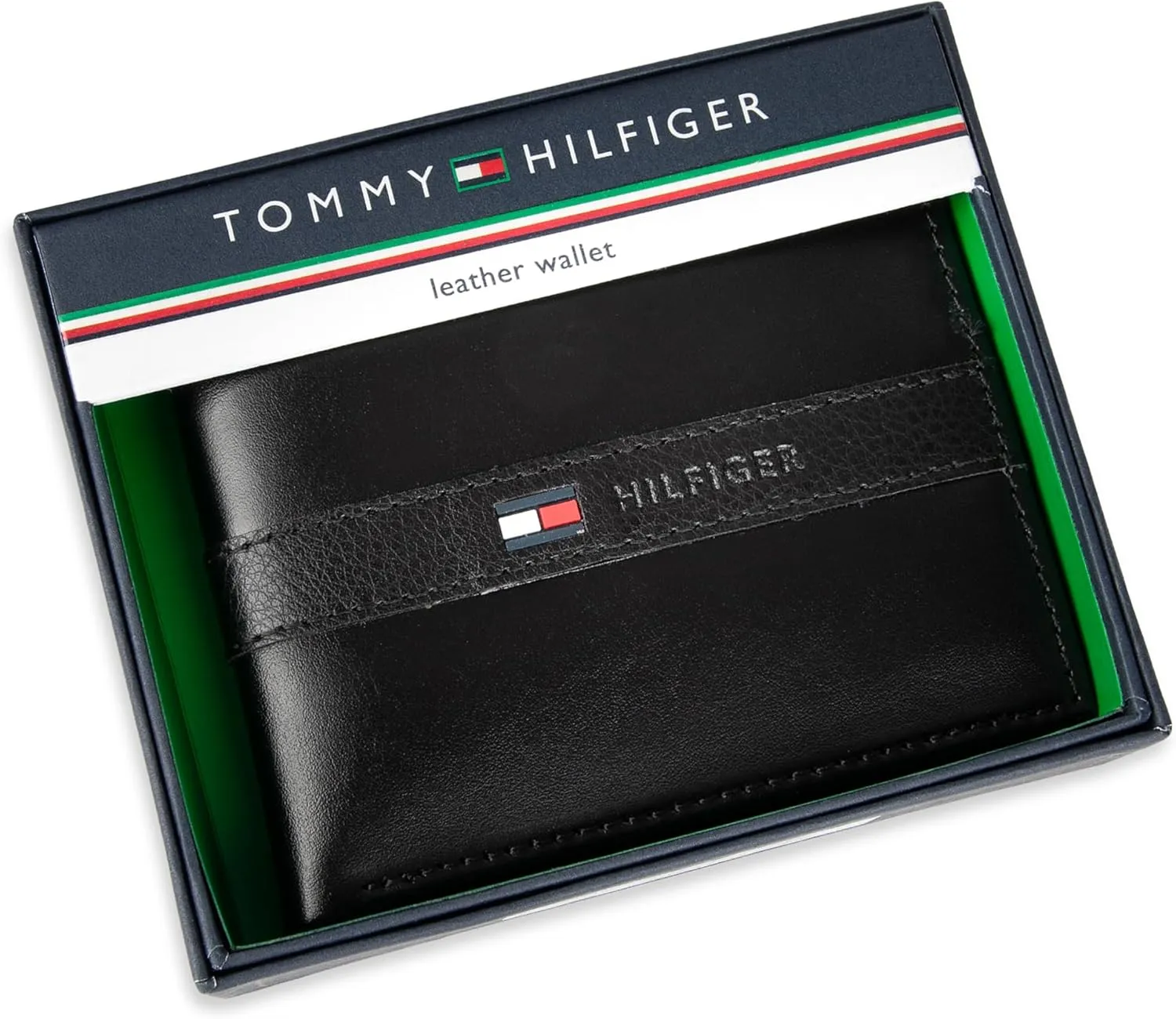 Tommy Hilfiger Men's Classic Bifold Wallet with ID Window and Multiple Card Slots