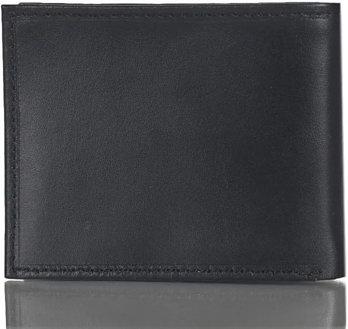Tommy Hilfiger Men's Classic Logo Style Passcase Bifold Wallet with Multiple Card Slots and ID Window