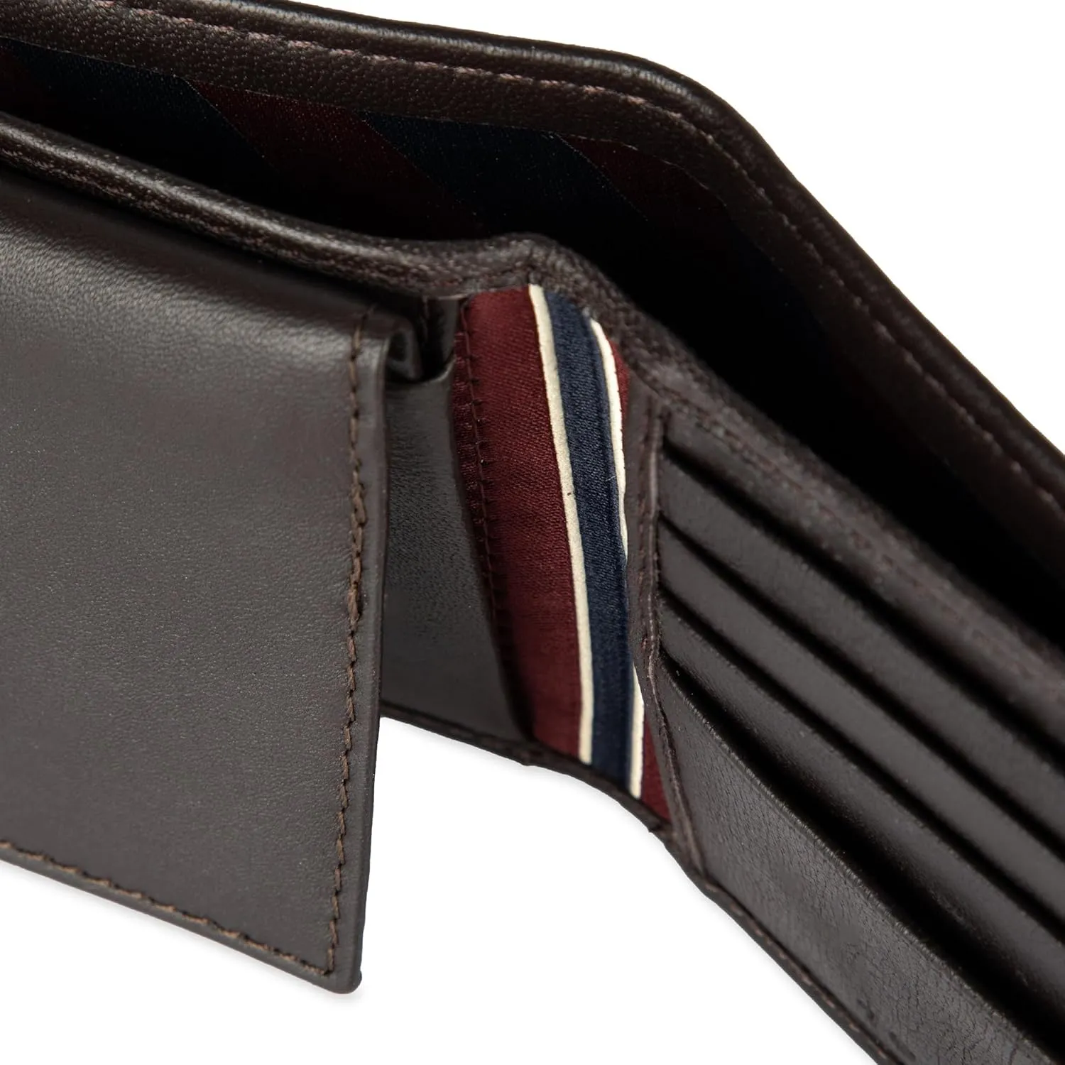 Tommy Hilfiger Men's Leather Wallet – Slim Bifold with 6 Credit Card Pockets and Removable ID Window