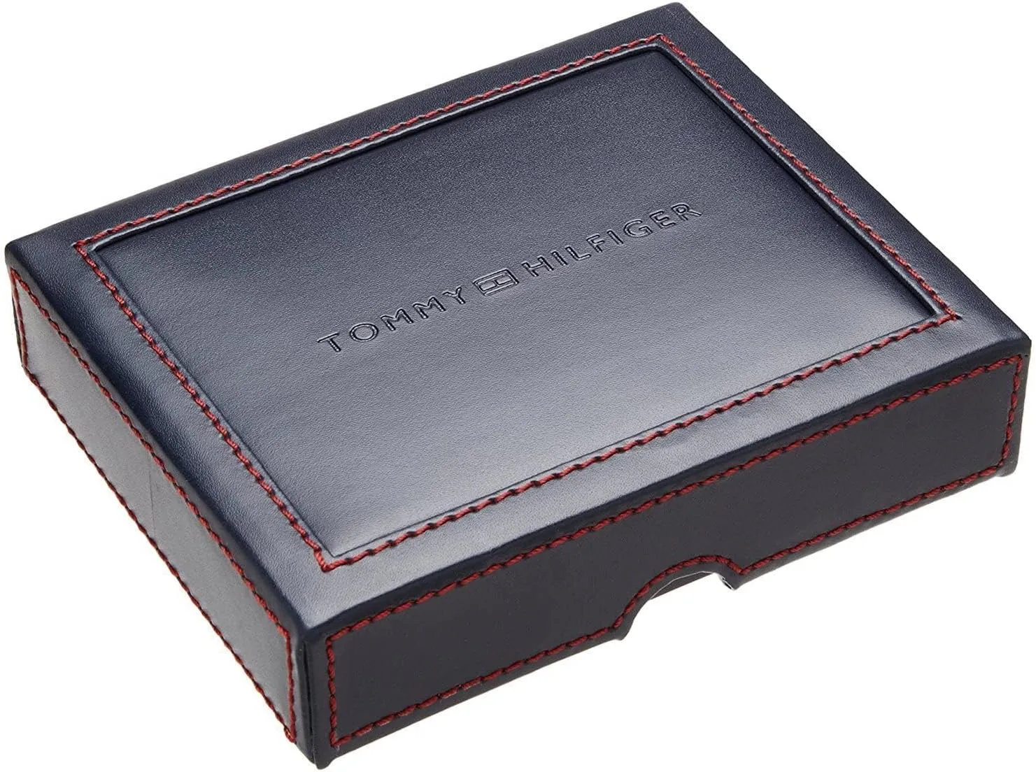 Tommy Hilfiger Men's Leather Wallet – Slim Bifold with 6 Credit Card Pockets and Removable ID Window