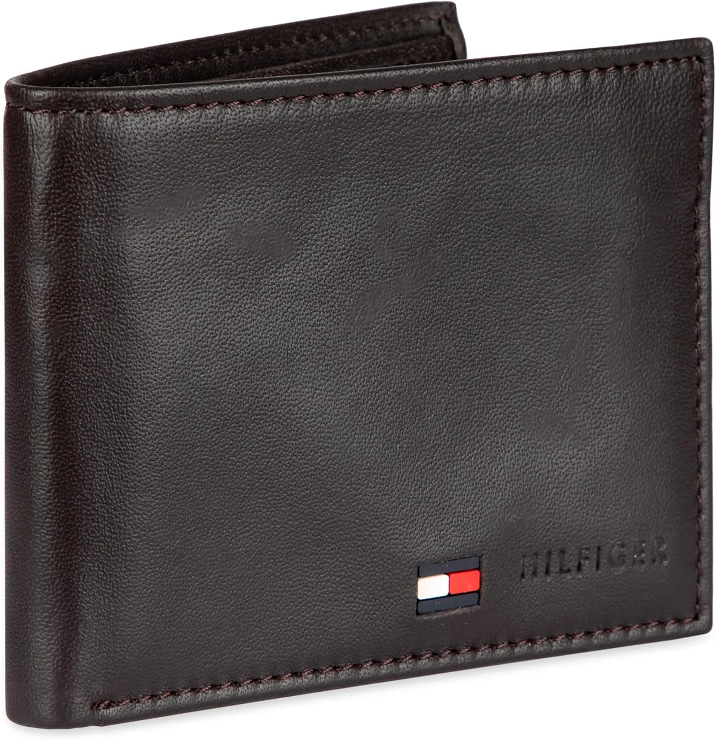 Tommy Hilfiger Men's Leather Wallet – Slim Bifold with 6 Credit Card Pockets and Removable ID Window