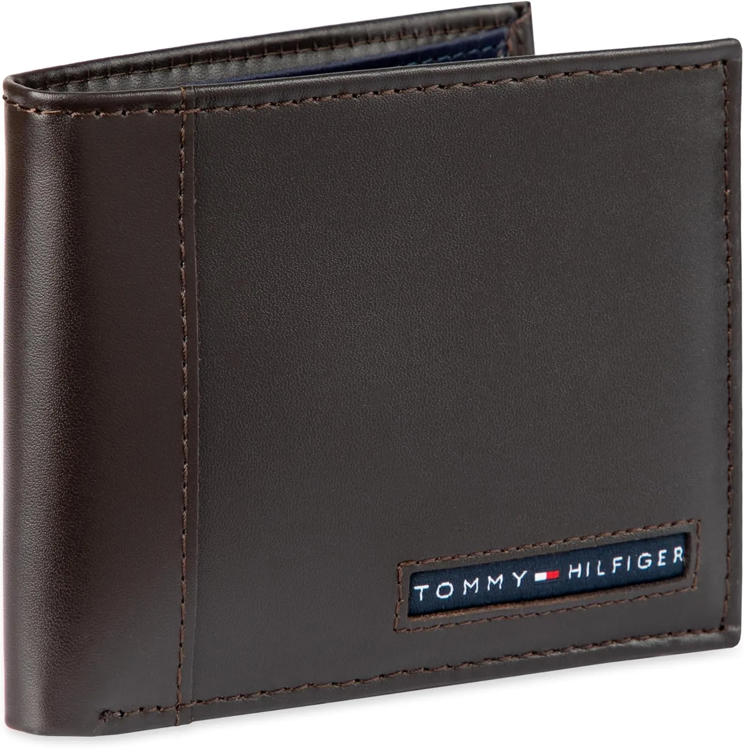 Tommy Hilfiger Men's Leather Wallet – Slim Bifold with 6 Credit Card Pockets and Removable ID Window
