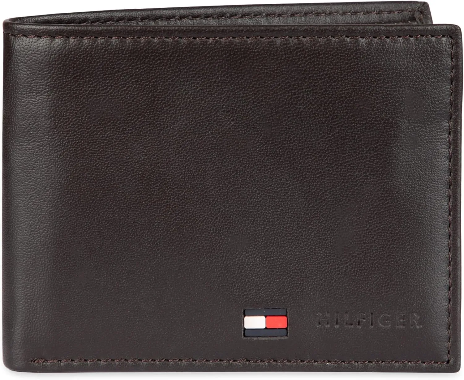 Tommy Hilfiger Men's Leather Wallet – Slim Bifold with 6 Credit Card Pockets and Removable ID Window