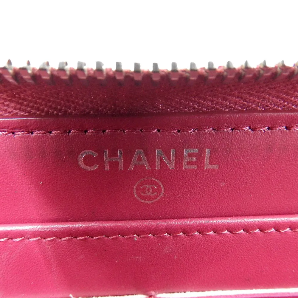 Top Quality Chanel Enamel Round Zipper Long Wallet A50106