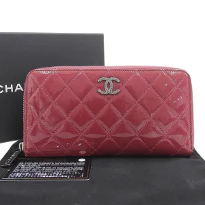 Top Quality Chanel Enamel Round Zipper Long Wallet A50106