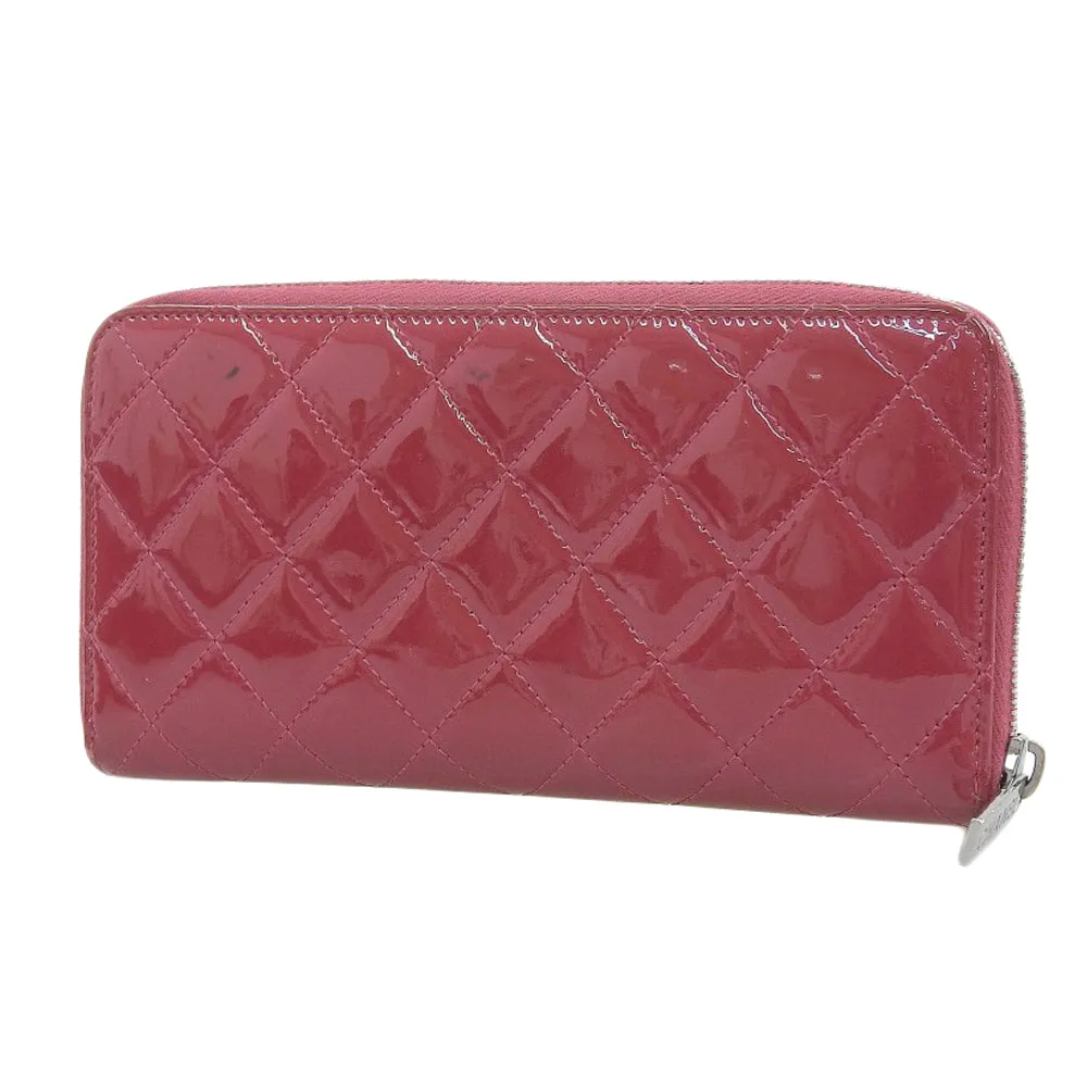 Top Quality Chanel Enamel Round Zipper Long Wallet A50106
