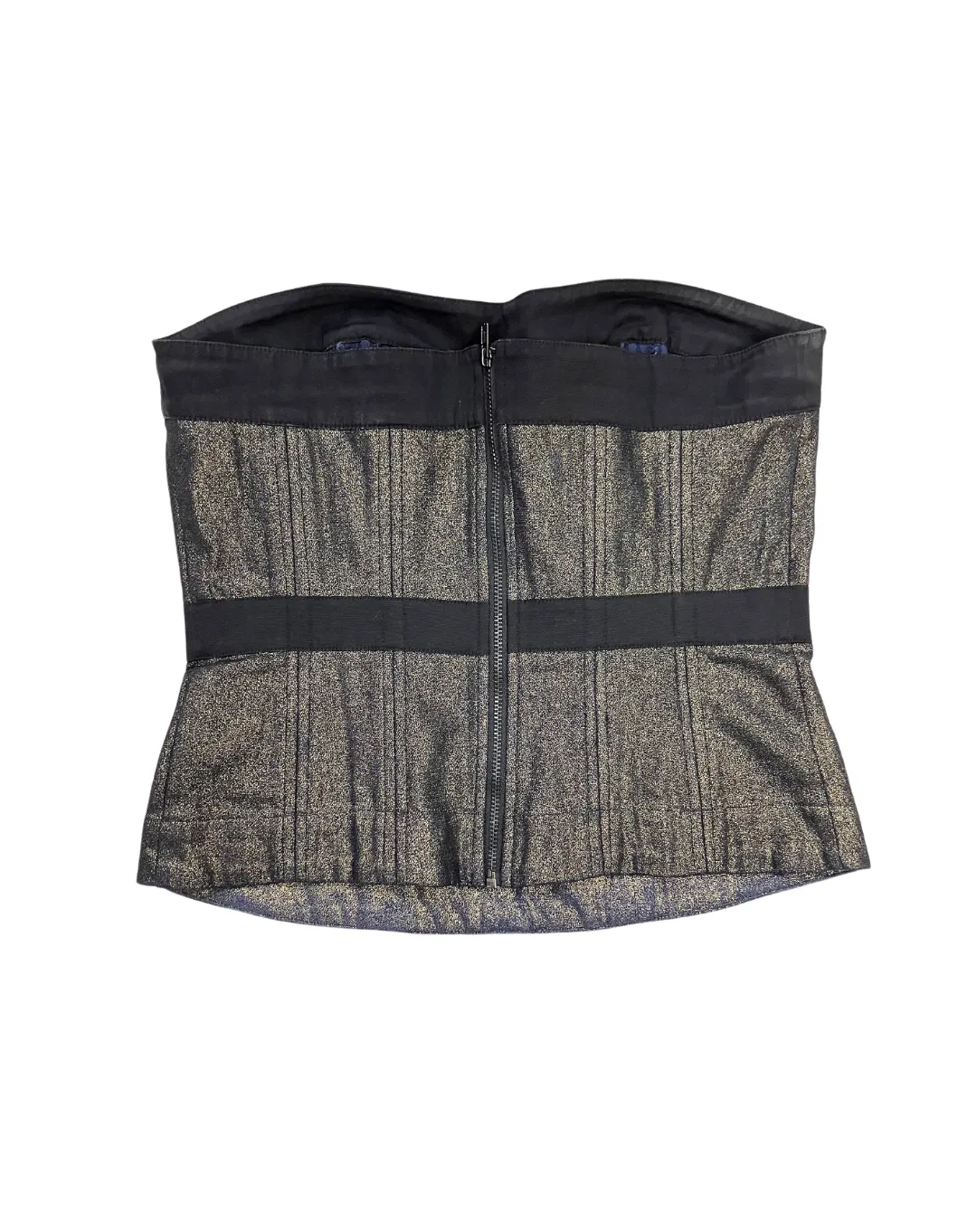 Topshop Black Glitter Corset