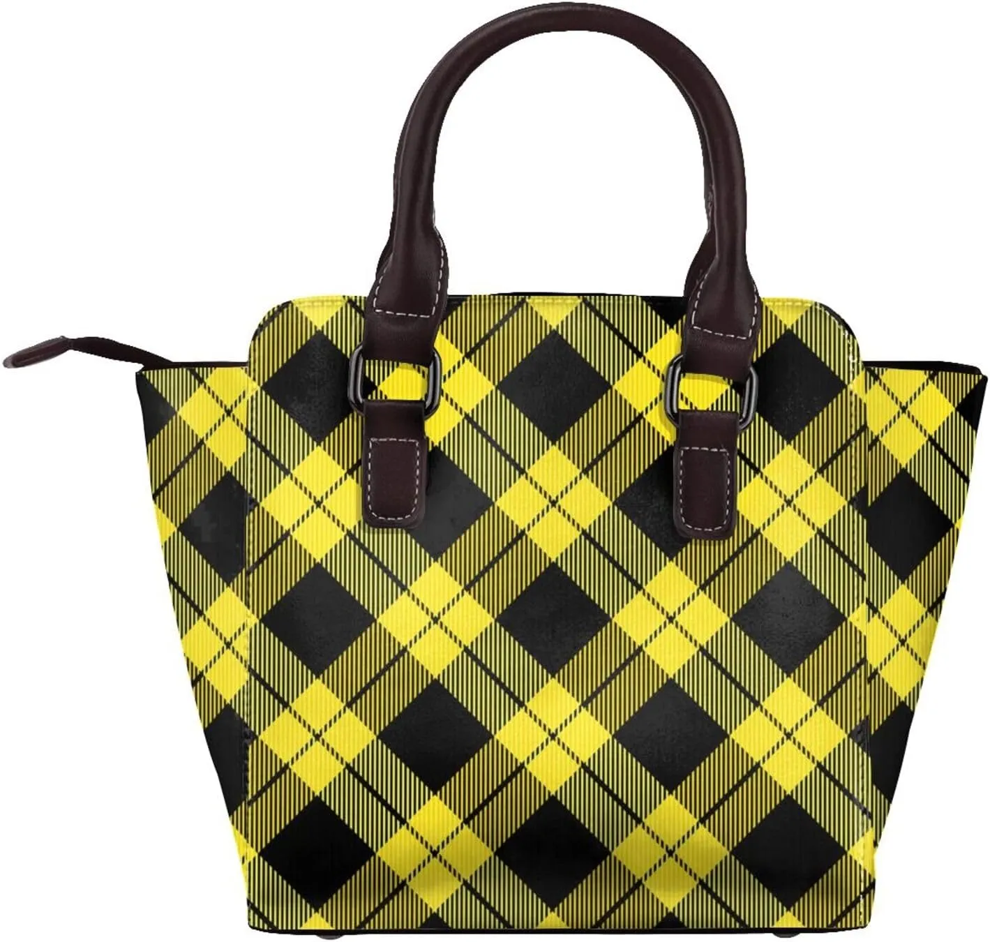 Tote Handbag for Women Faux Leather Shoulder Bag with Studded PU Leather Zipper Bag for Travel Work