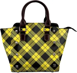 Tote Handbag for Women Faux Leather Shoulder Bag with Studded PU Leather Zipper Bag for Travel Work