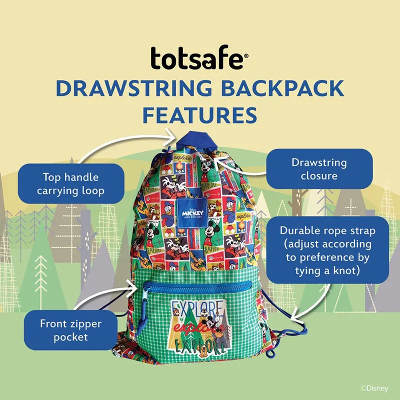 Totsafe Disney Outdoor Fun Collection - Mickey Mouse - Drawstring Backpack