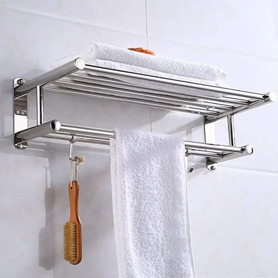 Towel Storage Wall Mounted Foldable Towel Holder