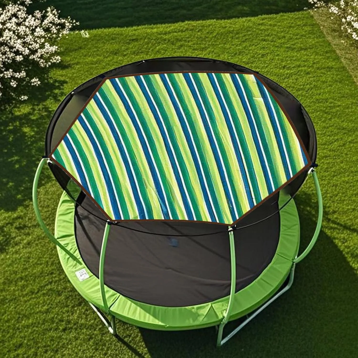 Trampoline Tent Cover, 6ft/8ft/10ft/12ft/14ft/15ft Outdoor Trampoline Sunshade, Tear-Resistant, Waterproof UV Protection Cover