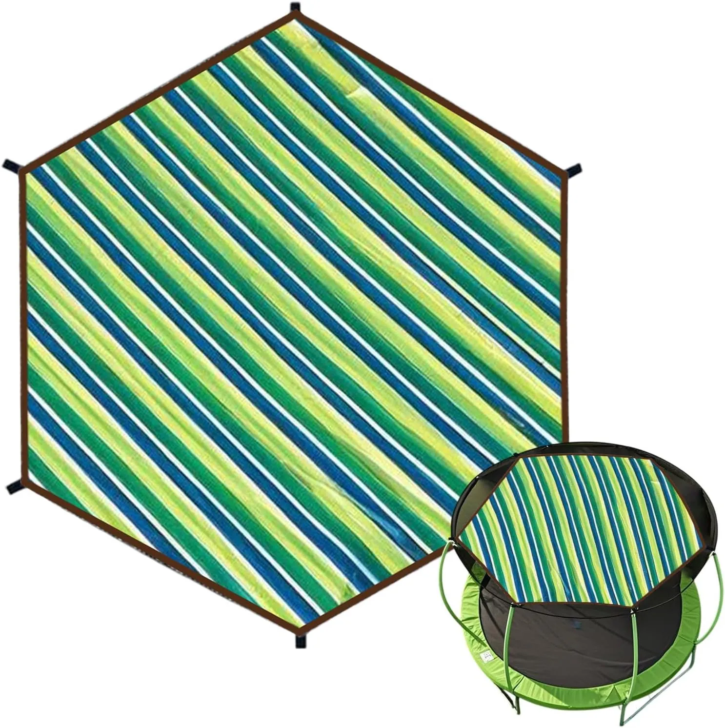Trampoline Tent Cover, 6ft/8ft/10ft/12ft/14ft/15ft Outdoor Trampoline Sunshade, Tear-Resistant, Waterproof UV Protection Cover
