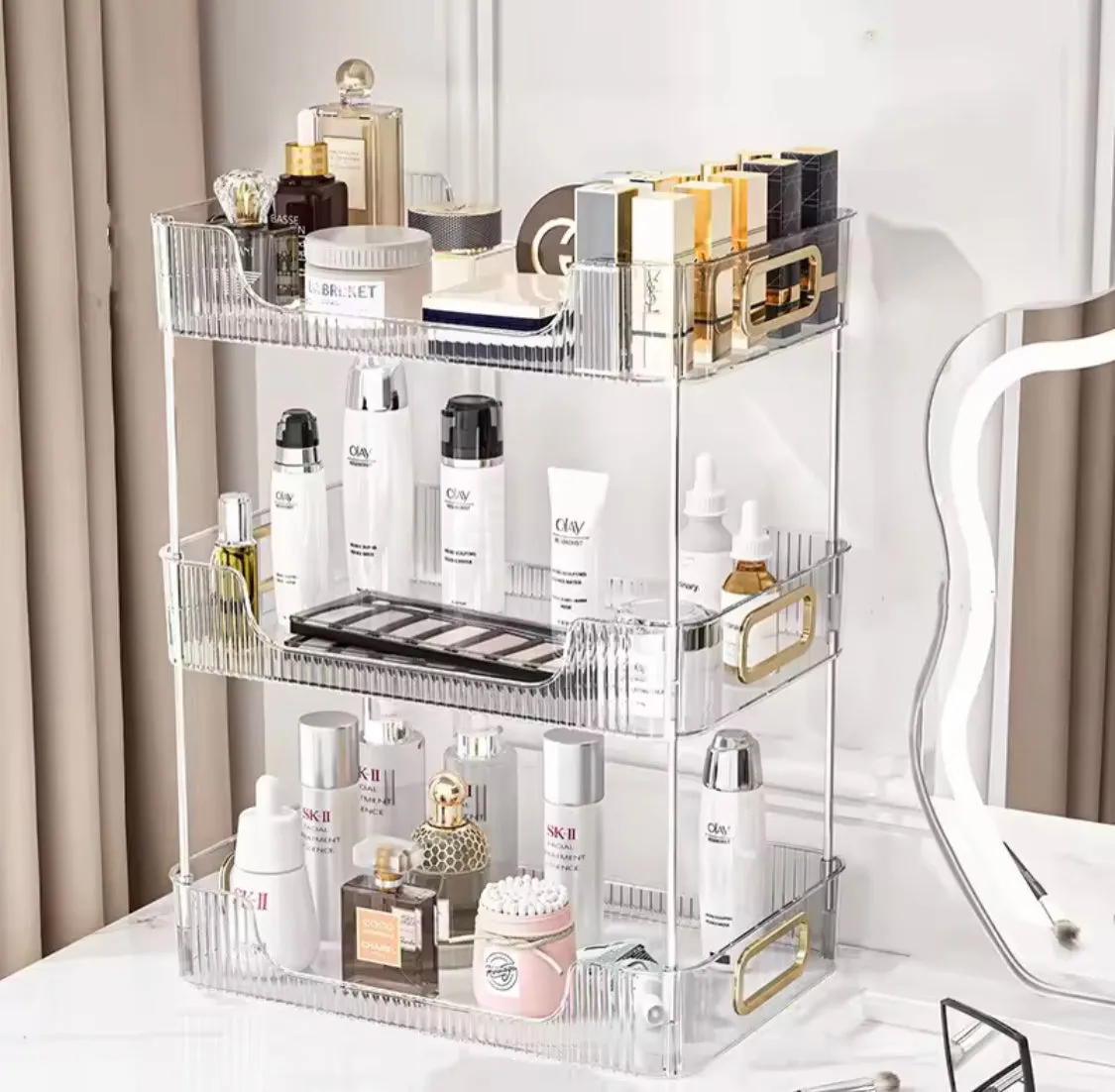 Transparent Desktop Storage Organizer