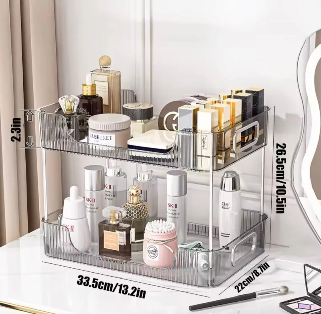 Transparent Desktop Storage Organizer