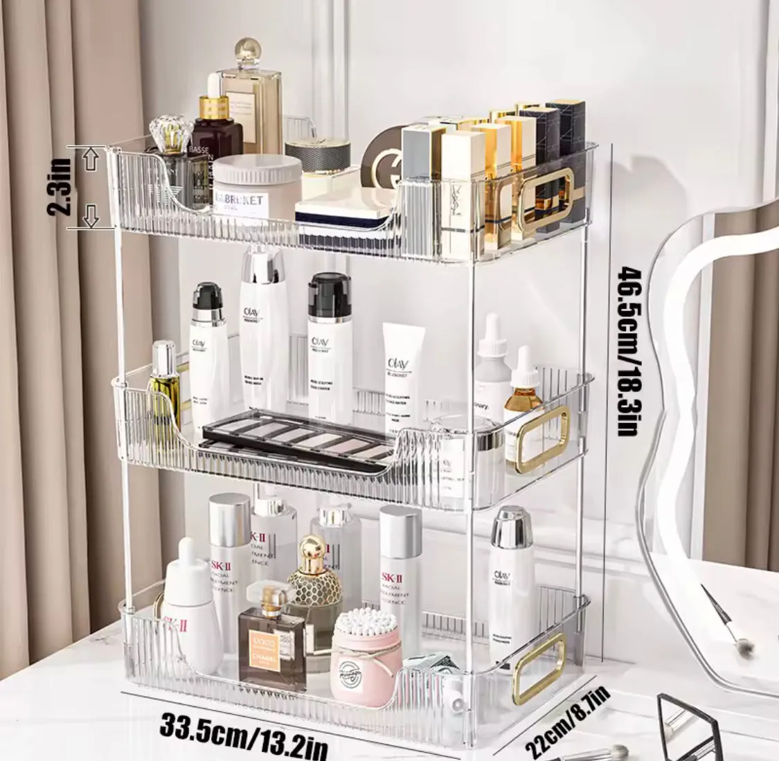 Transparent Desktop Storage Organizer