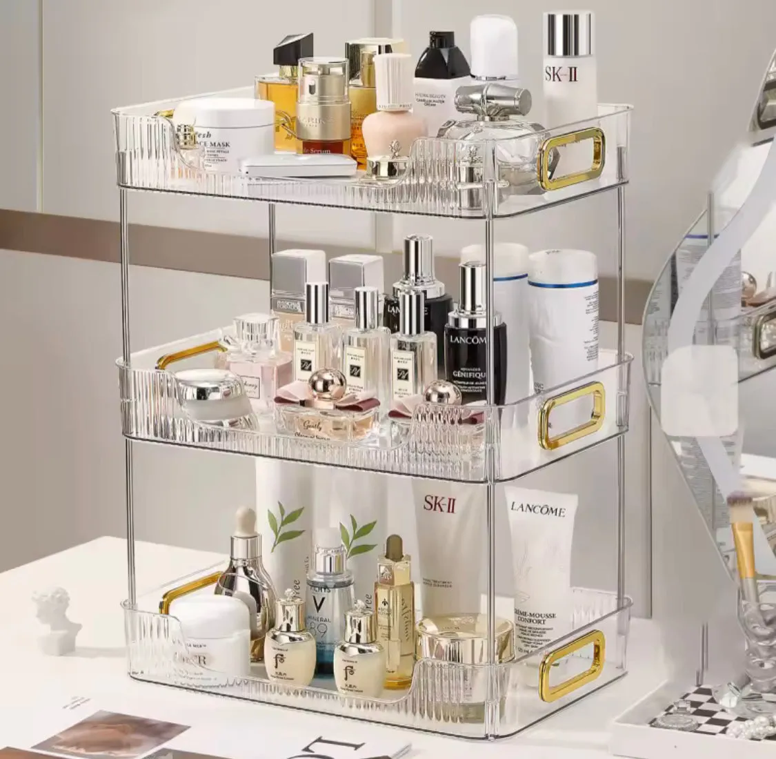 Transparent Desktop Storage Organizer