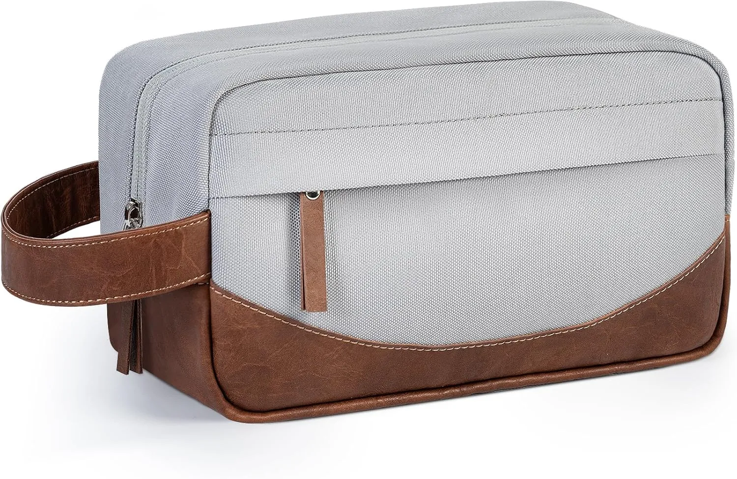 Travel Toiletry Bag for Men, Hanging Toiletry Organizer, Water Resistant Shaving Kit with Large Capacity for Travel Accessories (Grey)