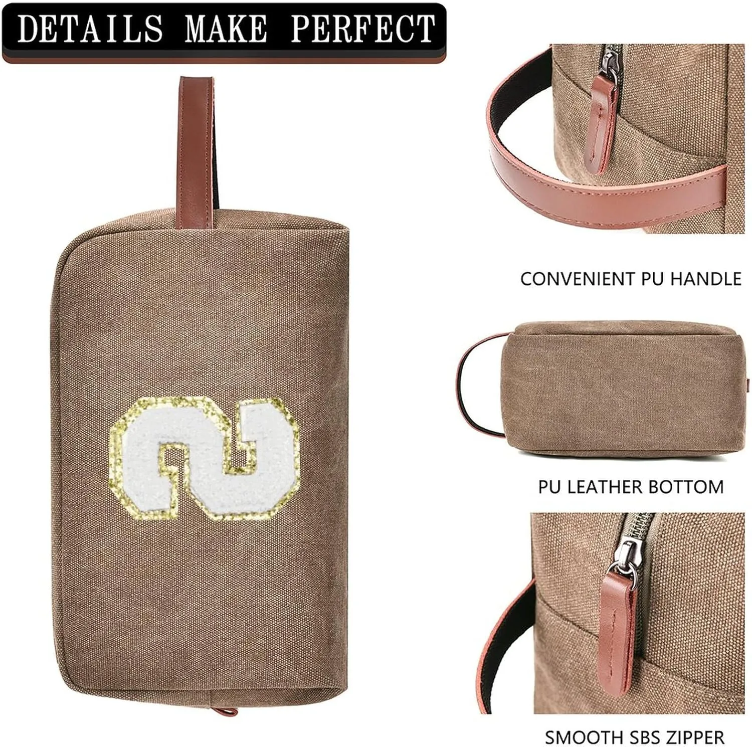 Travel Toiletry Bag for Men Initials - Graduation Gifts for Him, Personalized Shaving Kit Bag Hanging Dopp Kit - Travel Essentials, Bathroom Shower Bag for Toiletries Accessories Gifts for Men - S