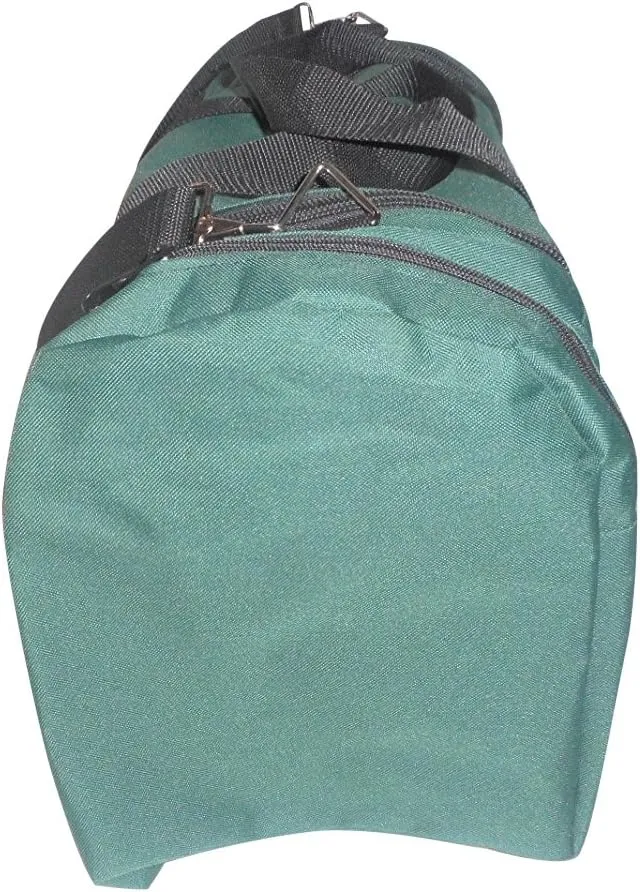 Triple Carry-on with U Opening,two Separate Compartment One on Each End and Front Pocket Made In USA. (Forest Green)