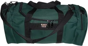 Triple Carry-on with U Opening,two Separate Compartment One on Each End and Front Pocket Made In USA. (Forest Green)