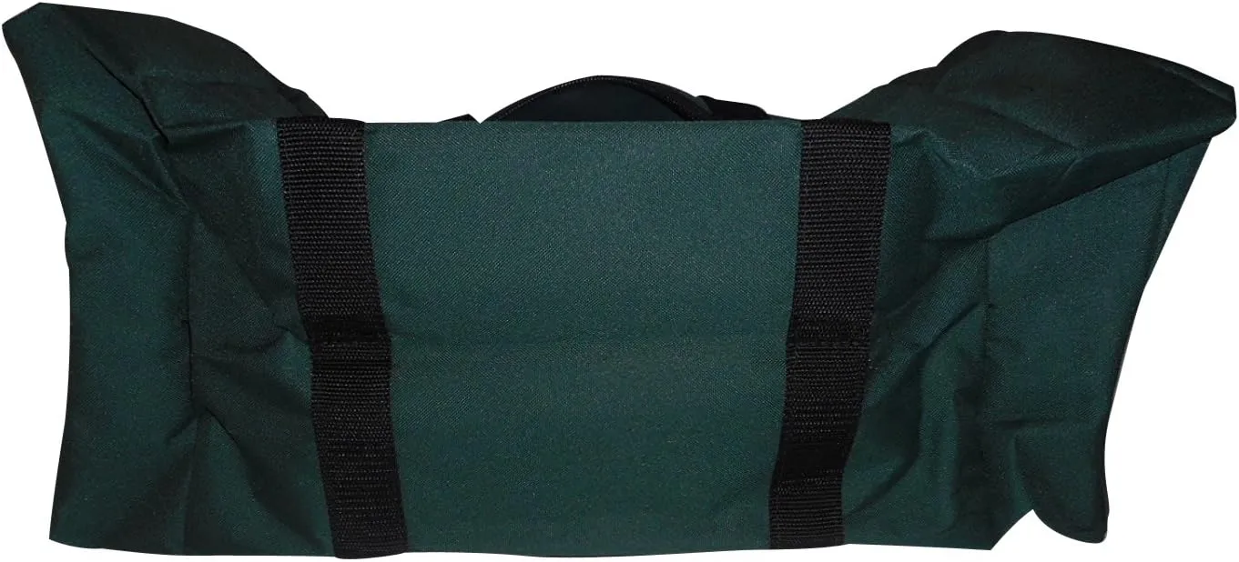 Triple Carry-on with U Opening,two Separate Compartment One on Each End and Front Pocket Made In USA. (Forest Green)