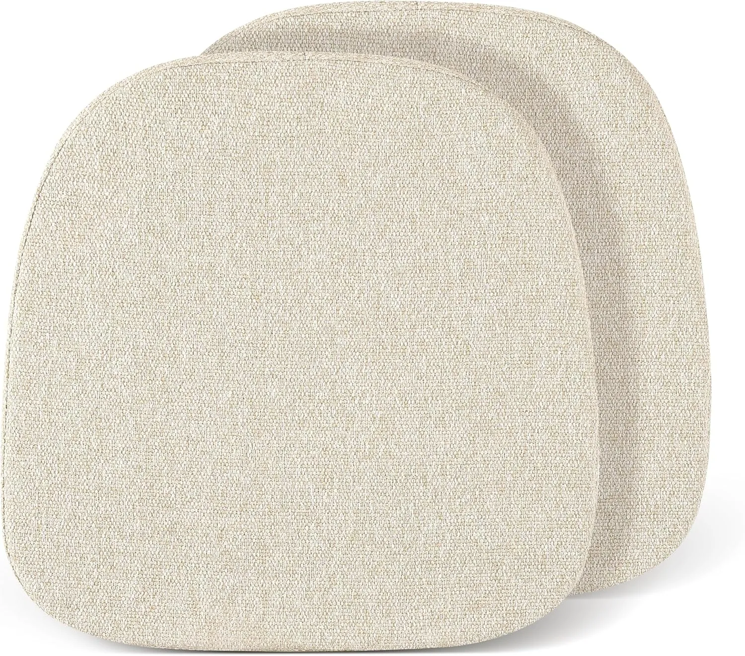 Tromlycs 14x14 Metal Chair Cushions Pads Set of 2 for Tolix Metal Chairs Small Seat Cushions 14 inch Light Linen