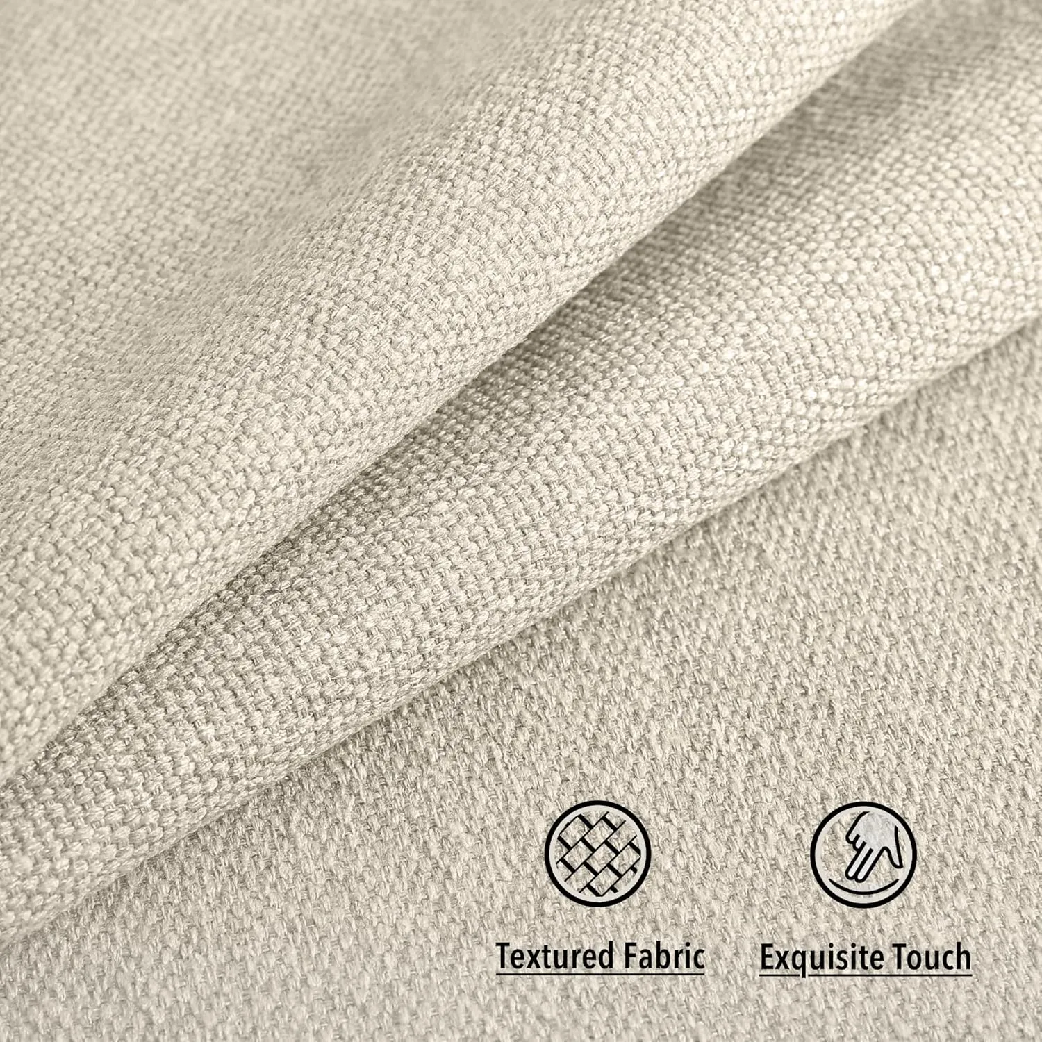 Tromlycs 14x14 Metal Chair Cushions Pads Set of 2 for Tolix Metal Chairs Small Seat Cushions 14 inch Light Linen