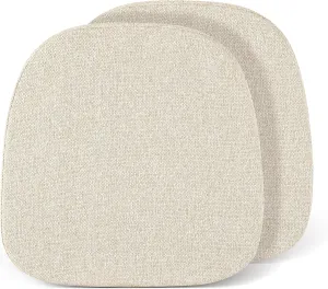 Tromlycs 14x14 Metal Chair Cushions Pads Set of 2 for Tolix Metal Chairs Small Seat Cushions 14 inch Light Linen
