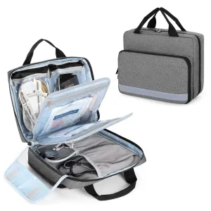 Trunab Utility Nurse Case Padded Stethoscope Case, Hold Two Stethoscopes/BP Cuffs and Accessories, Small Empty First Aid Bag for Doctor, Grey (Patent Design)