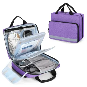 Trunab Utility Nurse Case Padded Stethoscope Case, Hold Two Stethoscopes/BP Cuffs and Nurse Accessories, Small Empty First Aid Bag for Nurses, Doctor, Purple (Patent Design)