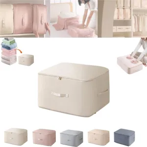 Ultra Space Saving Self Compression Organizer,2024 NEW Heavy Duty Moving Bags,Storage Tote for Space Saving,Self Compression Moving Organizer Bags for Comforters,Clothes,Blankets(Beige,L)