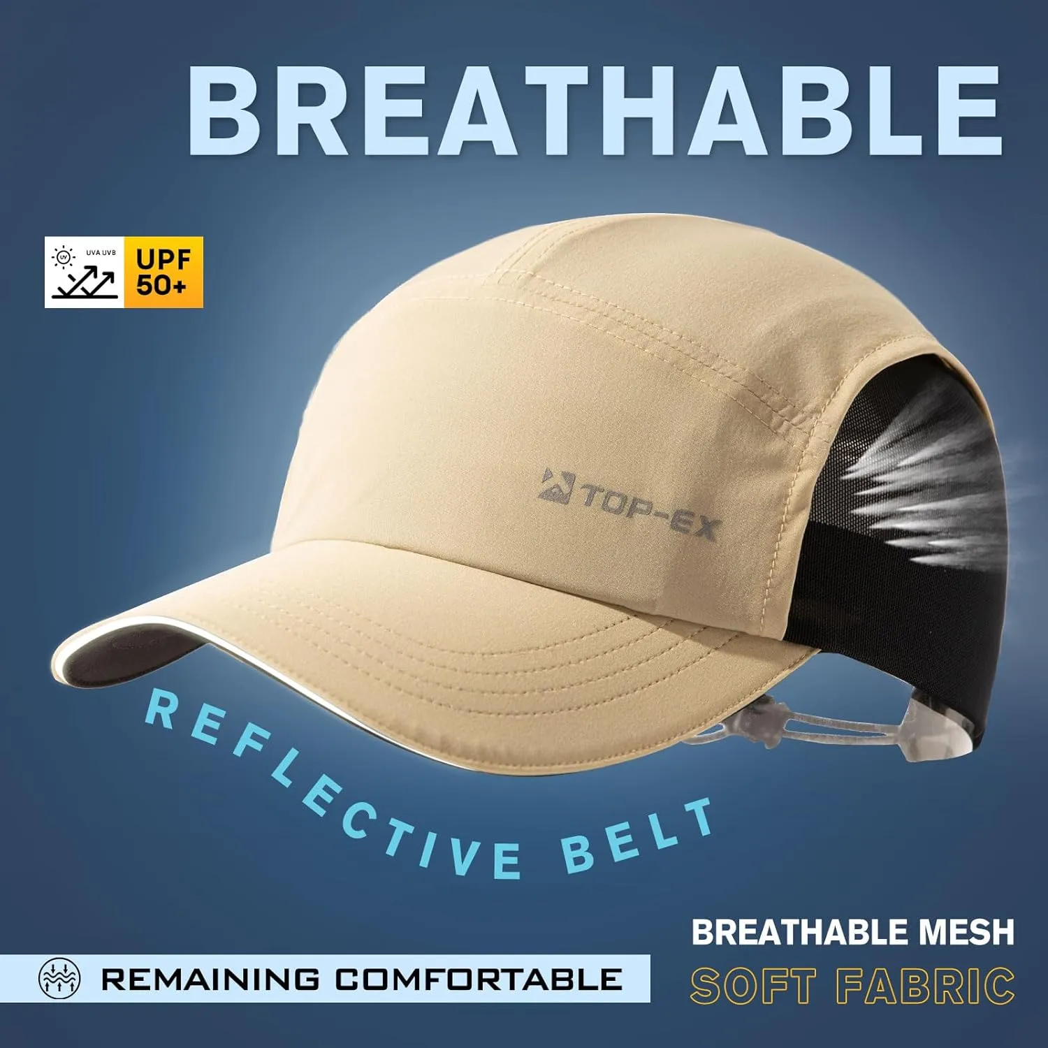 Unisex Oversized XL/XXL Quick-Dry Cooling Sports Cap Mesh Running Hiking Golf Tennis Outdoor Hat