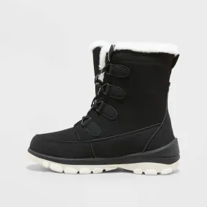 Universal Thread Women's Corie Winter Hiker Boots-BLACK-SIZE-11