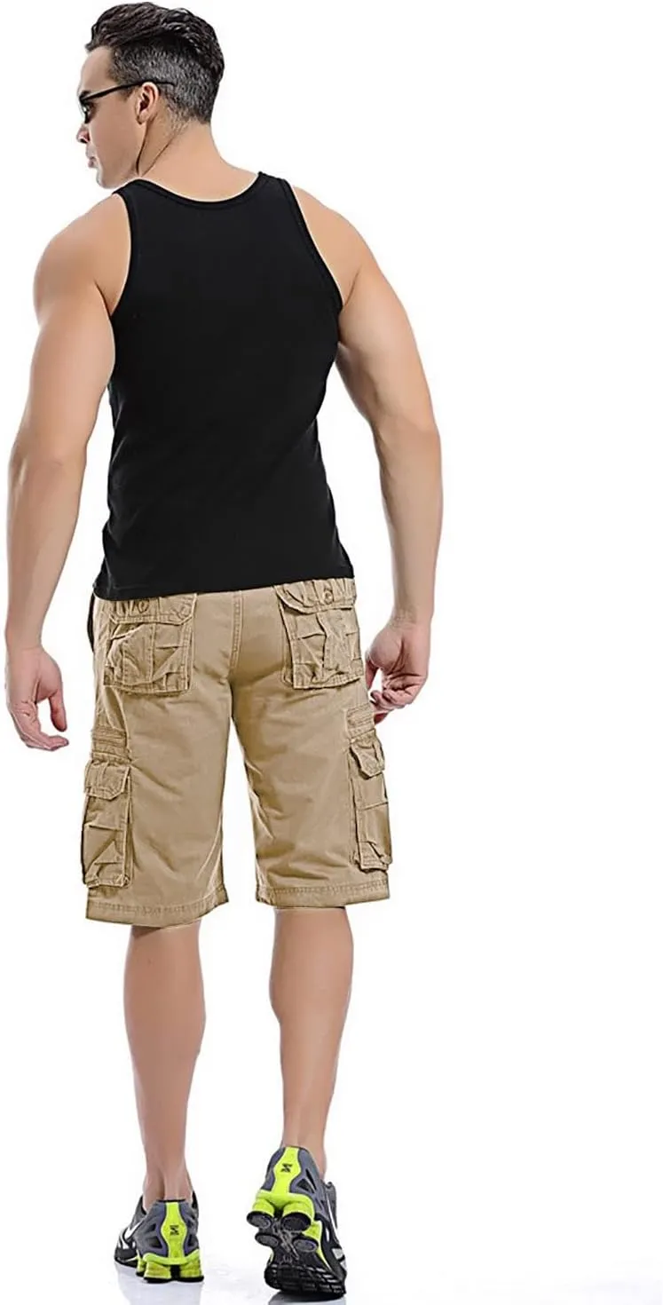 utcoco Men's Cargo Short Relaxed Fit Multi-Pocket Cotton Cargo Shorts for Men