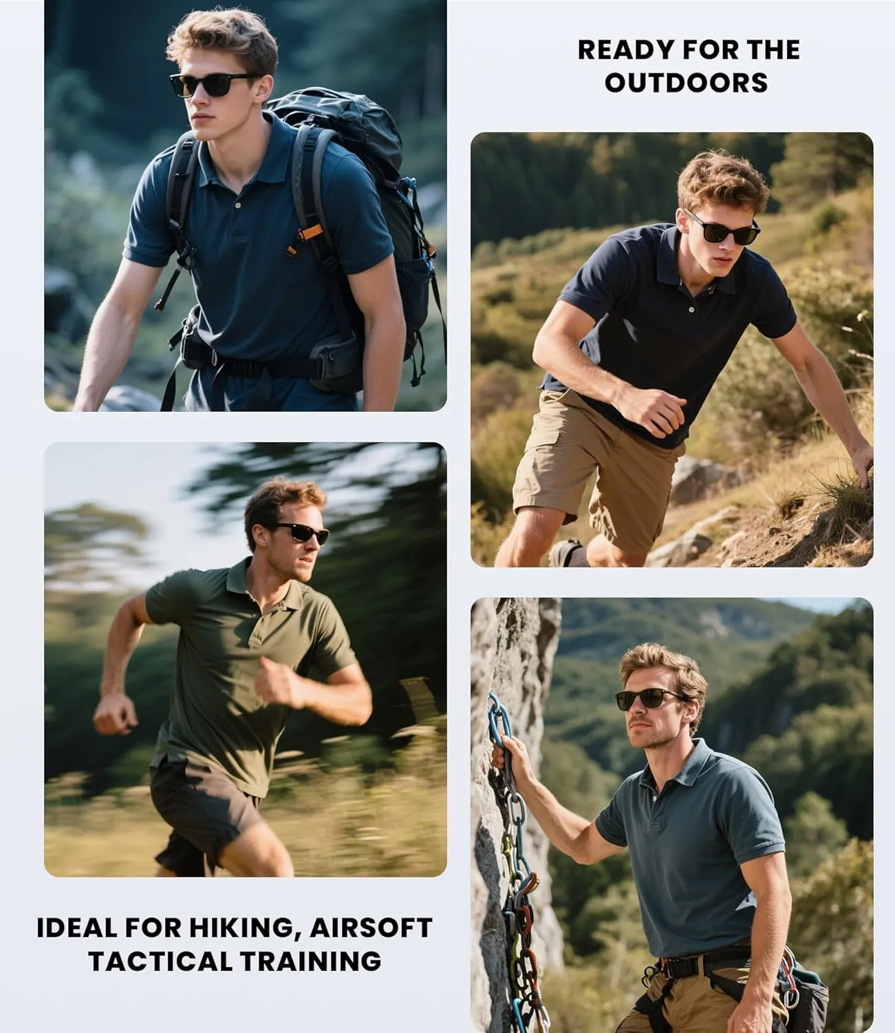 V VALANCH Polo Shirts for Men 2 Pack Tactical Performance Polo Short Sleeve Collared Work Shirt
