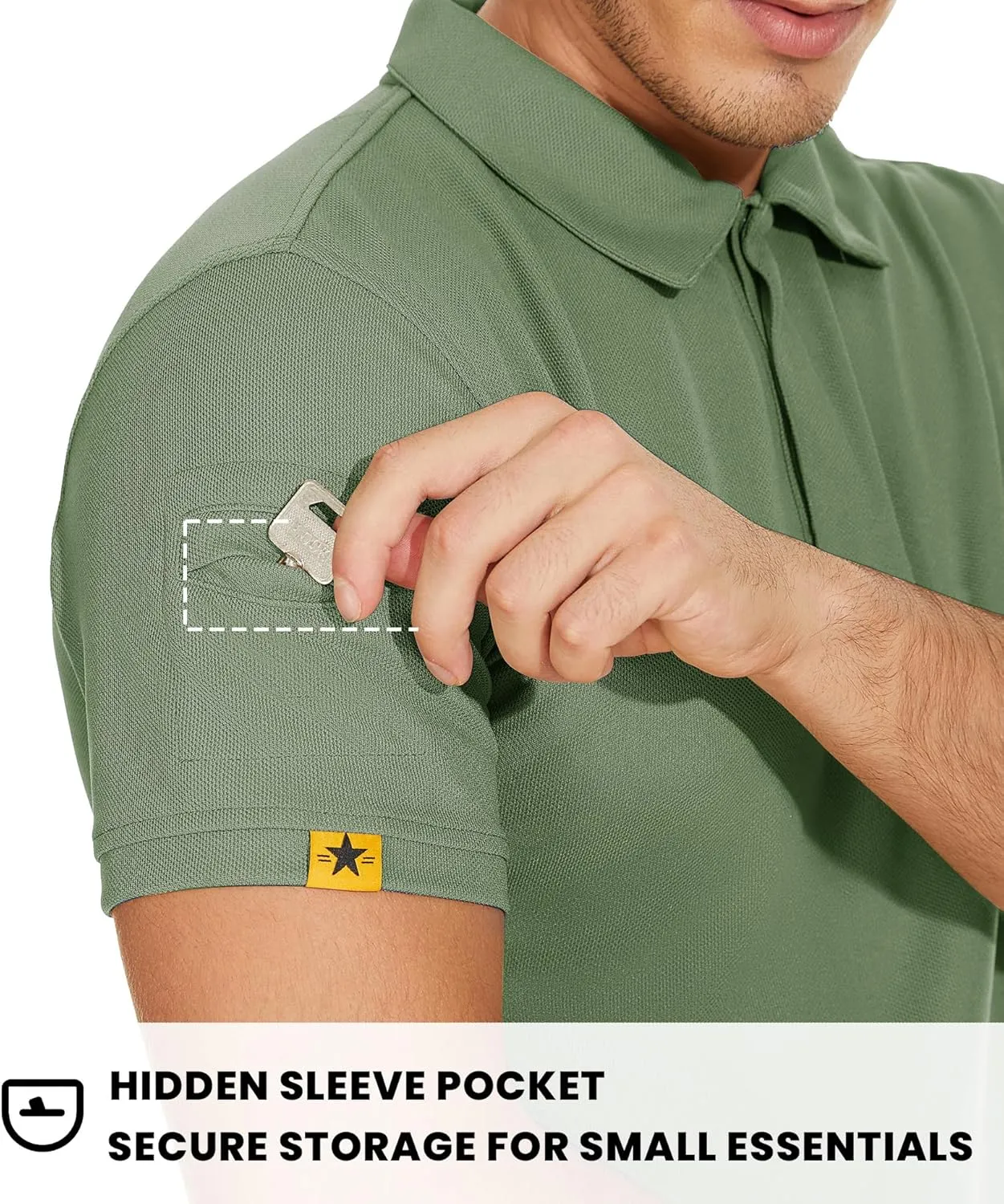 V VALANCH Polo Shirts for Men 2 Pack Tactical Performance Polo Short Sleeve Collared Work Shirt