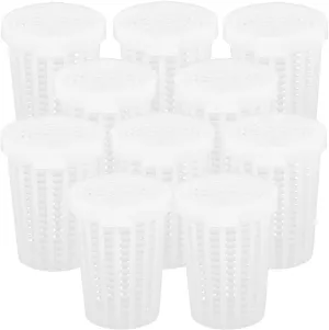 VANZACK 10Pcs Fishing Bait Cage Traps Feeder Holder Box Large Size Baits Case Barrel Fish Lure Plastic Basket Fishing