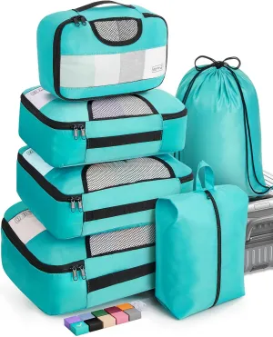 Veken 6 Set Packing Cubes for Travel Essentials, Suitcase Organizer Bags Set for Luggage, Road Trip Travel Accessories in 4 Sizes (Extra Large, Large, Medium, Small)