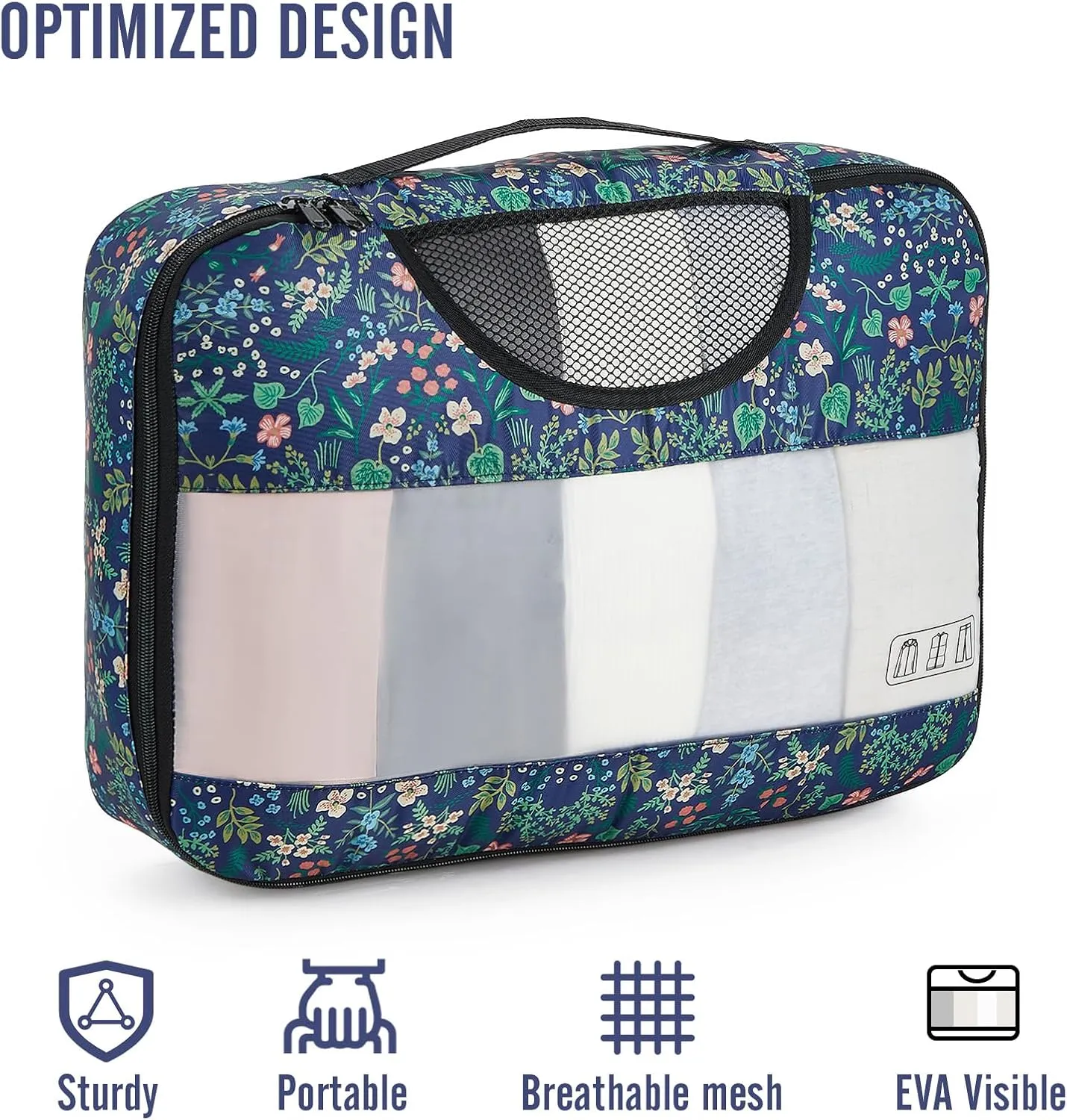 Veken 8 Set Packing Cubes for Travel Essentials, Suitcase Organizer Bags Set for Luggage, Road Trip Travel Accessories in 4 Sizes (Extra Large, Large, Medium, Small)