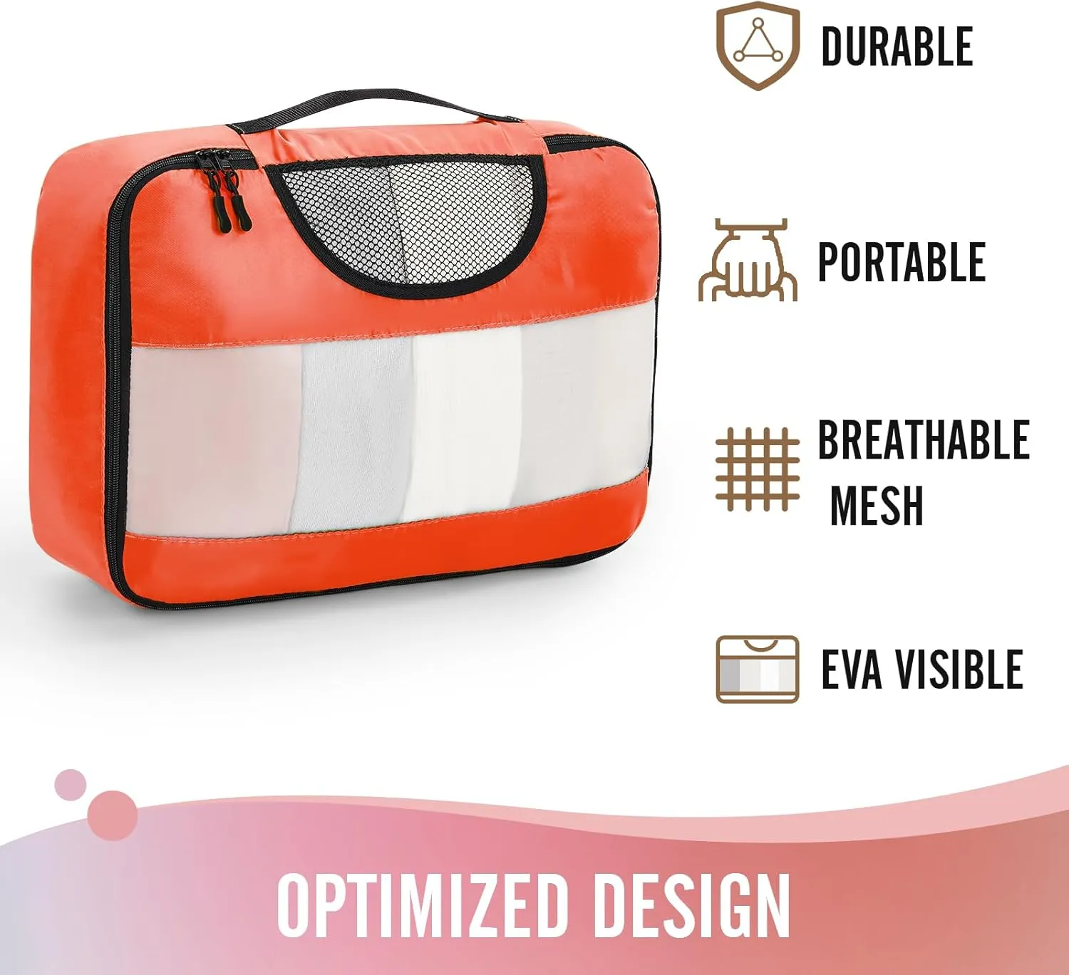 Veken 8 Set Packing Cubes, Travel Gifts for Women Mom, Carry on Suitcase Organizer Bags with Hanging Toiletry Bag and Large Laundry Bag, Travel Essentials Luggage Accessories for Cruise Ship