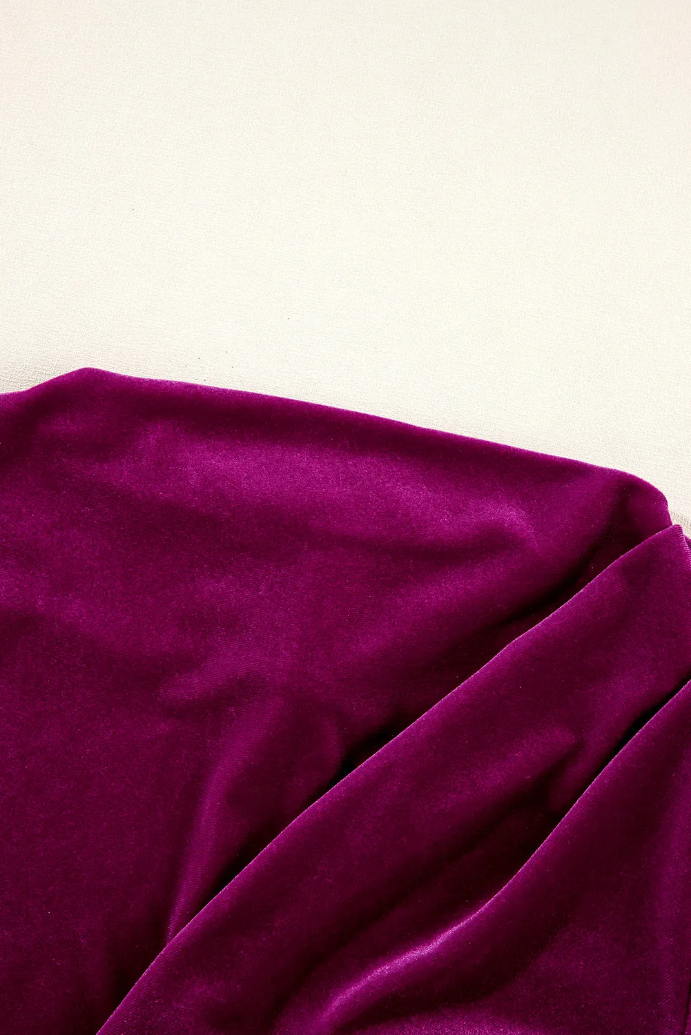 Velvet Bodycon Dress with Mock Neck and Ruched Design