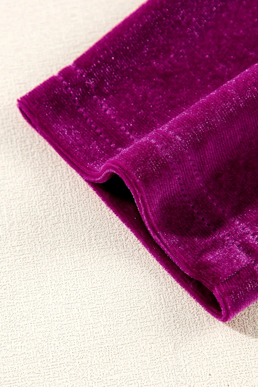 Velvet Bodycon Dress with Mock Neck and Ruched Design