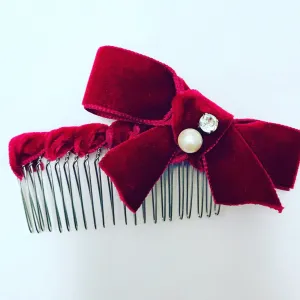 Velvet Bow Comb
