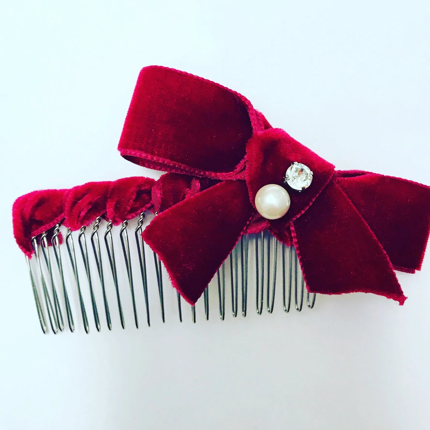 Velvet Bow Comb