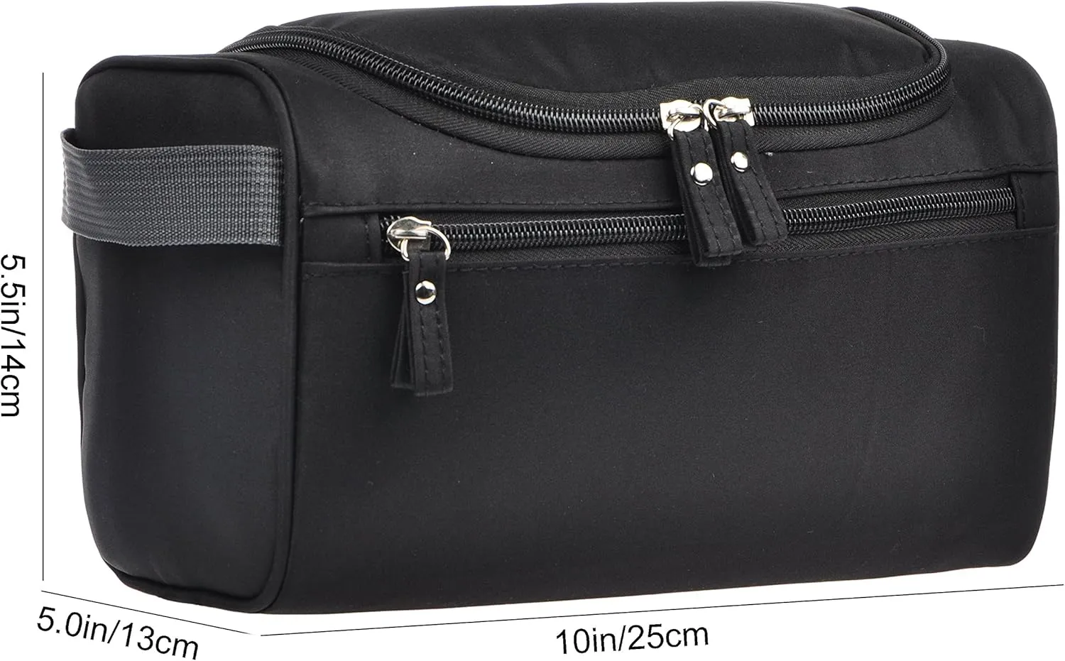 Vercord Mens Toiletry Bag Wash Travel Small Shaving Dop Kit Shower Bathroom Ditty Hygiene Bag Black