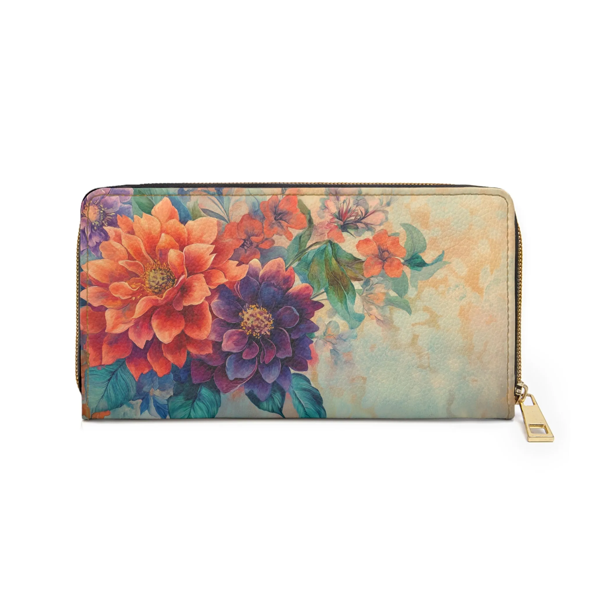 Vibrant Bloom Elegance Cell Phone Clutch Wallet